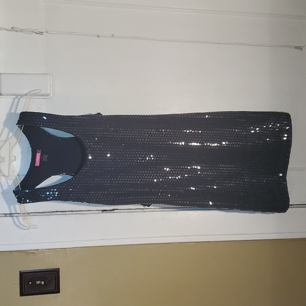 NWOT Black Sequence Dress - Picture 1 of 5